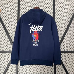 24-25 Barcelona Soccer Hoodies Patta Co Branded Styles Jerseys Mens Jersey Man Football Jacket 2024 2025 Veniente de jersey 646