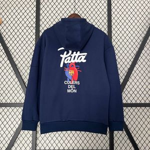 24-25 Barcelona Soccer Hoodies Patta Co merkstijlen Jerseys Mens Jersey Man Football Jacket 2024 2025 Pullover Fan versie 611