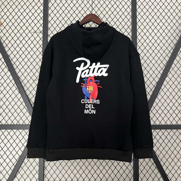 24-25 Barcelone Soccer Hoodies Patta Co Styles de marque Jerseys Mensy Man Football Jacket 2024 2025 Pullover Fan version 601