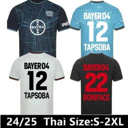 24 25 Bayer 04 Leverkusen Voetbalshirts 2023 2024 2025 Thuis Uit derde DEMIRBAY Wirtz BAKKER BAILEY HOME CH Aranguiz Paulo Schick Voetbalshirt Kits888