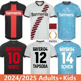 24 25 hommes à l'extérieur du football kit kit bayer 04 Leverkusens Home Soccer Jerseys 2024 2025 Wirtz Boniface Hincapie Hofmann Tapsoba Schick Palacios Frimpong Grimaldo