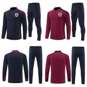 24 25 Bellingham Tracksuit Soccer Jersey Trainingspak Kane Sterling Ziyech Mount Foden Saka 24/25 Trainingspak Men Kids National Football Sets Uniform