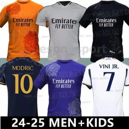24 25 BELLINGHAM VINI JR camisetas de fútbol MBAPPE Tchouameni 2023 2024 camiseta de fútbol Real Madrid CAMAVINGA Rodrygo MODRIC Camisetas hombres niños kit uniformes fanáticos jugador
