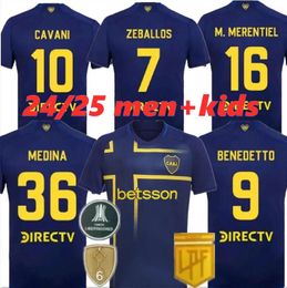 24 25 Boca Juniors Soccer Jerseys Special 2024 2025 Cavani Janson Medina Villa Fernandez Benedetto Zeballos Blondel Barco Taborda Football Shirts Men Kid Kit Kit Kit