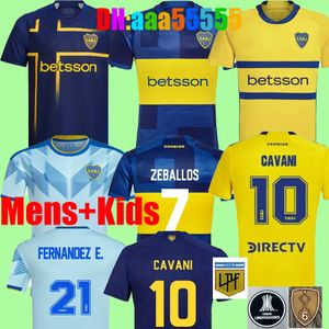 24 25 Boca Soccer Jerseys Juniors 2023 2024 Maradona Cavani Benedetto Marcos Rojo Carlitos de Rossi Tevez Salvio Barco Janson Medina Kids 23 24 Football Shirt