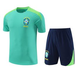 24 25 Brazilië Sportkleding Voetbalshirt Hot Hand Training Slijtage 2024 2025 Braziliaanse Korte Mouw Pak Sportkleding Mannen t-shirt