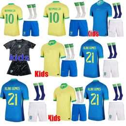 24/25 Brazils 2023 Jerseys de football Camiseta de Futbol Paqueta Raphinha Football Shirt Maillots Marquinhos Vini Jr Brasil Richarlison Kids Neymar