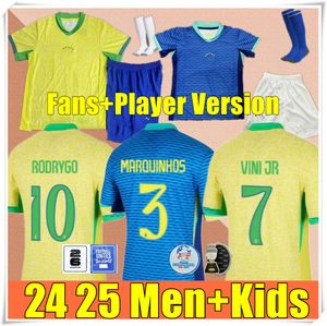 24 25 Brazilië VINI JR.Voetbalshirt brasil CASEMIRO 2023 Nationaal team G.JESUS P.COUTINHO heren kindertenue Home Away L.PAQUETA T.SILVA PELE Voetbalshirt uniform