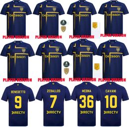 24 25 CA Boca Juniors Maradona Tevez-Soccer Jersey Cavani Men Home Men Kit Alexis de Rossi 2024 Players Version Carlitos Third Camiseta Futbol Football SetS X-XXL