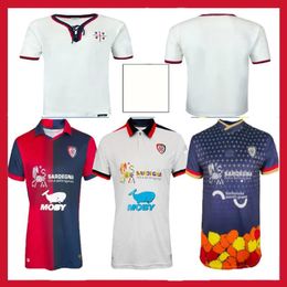 24 25 Cagliari Calcio Obert Mens Soccer Jerseys 69 70 Special Edition Nandez Viola Lapadula Zappa Home Away 3rd Football Shirt Uniformes à manches courtes 1969 1970 White