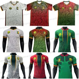 24 25 Cameroun National Soccer Jerseys Vest Football Team Ekambi Bassogog Aboubakar Aboubakar Fans Player Shirts Maillot de Foot Kits Camiseta Futbol Survêtement 23