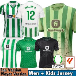 24 25 Camiseta Real Betis Soccer Jersey Kids Kit voetbalshirt 2024 2025 Home Away Third Fekir Joaquin Willian Jose Fornals Isco Ayoze Isco 88 89 Retro Duurzaamheid