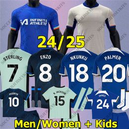 24 25 CFC Enzo Soccer Jerseys Gallagher 23 24 Sterling voetbalshirt Mudryk Men Kits Kinderen Fofana Jersey Uniform Chel se As FC NKUNKU CAIDEO KINDEREN SOCUCER Jerseys