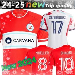 24 25 Chicago White Fire Soccer Jerseys Away Shaqiri 10 J.Torres 7 Mueller 8 Gutierrez 40 24 25 Shirts de football Top 2025 Fan Man Fans Player Version88