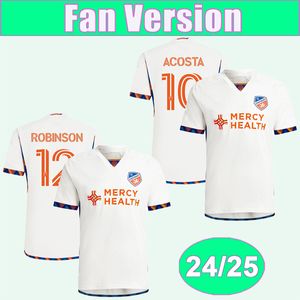 24 25 Maillots de football pour hommes de Cincinnati FOSTER KUBO JIMENEZ PINTO BOUPENDZA ACOSTA ROBINSON KELLER Chemises de football à manches courtes