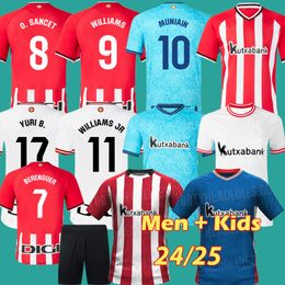 24 25 Club Bilbao Soccer Jerseys Berenguer 2024 2025 Muniain Athletic Williams Jr Shirt Raul Garcia Villalibre Unai Simon Guruzeta Man Kids Uniforme