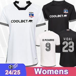 24 25 Colo Colo Dames voetbalshirts D.Pizarro Bolados Gil Fuentes Palacios Pavez Wiemberg Benegas Vidal Home Away voetbalhirtuniformen