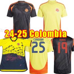 24 25 Colombia uit voetbalshirts 2024 2025 JAMES copa america voetbalshirt FALCAO Camiseta de futbol maillot man weg volwassen training spelerversie