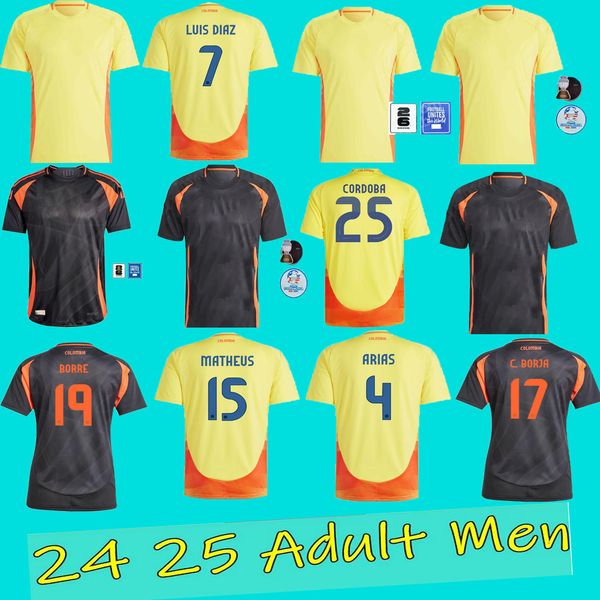 24/25 ColOMbiA JAMES Copa América Camisetas de fútbol hombre Kit 2025 CoLUmBIa Equipo nacional Camiseta de fútbol Conjunto local Camisetas 2024 D.VALOYES ARANGO C. CHUCHO CUADRADO