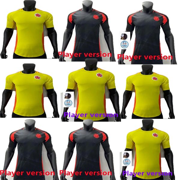 24 25 Colombia James Player Versión Jerseys de fútbol de alto nivel Copa América Columbia Men Men Football Home Away D.Valoyes Arango C. Chucho Man Kit Camiseta