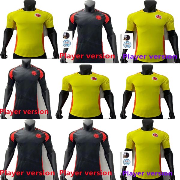 24/25 Colombia James Player Version Ventilation Ventilation Soccer Jerseys Man Kit Columbia National Team Football Shirt Home Away Set Camisetas Copa America D.Valoyes Arango