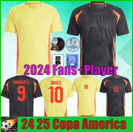 24 25 Colombia James Soccer Jerseys 2024 Copa America Columbia National Team Men Football Shirt Away Away D.Valoyes Arango C. Chucho Kids Kit Camiseta de Futbol