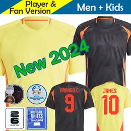 24/25 Colombie JAMES Maillots de football 2024 Équipe nationale de Colombie Hommes Chemises de football Kits enfants Accueil Camisetas Copa America D.VALOYES ARANGO C. CHUCHO CUADRADO