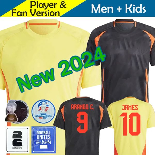 24/25 COLOMBIA James Soccer Jerseys Kits Kit 2025 Camisa de fútbol del equipo nacional Columbia Camisetas 2024 Copa América D. Valoyes Arango C. Chucho Cuadrado