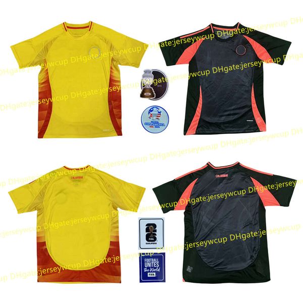 24 25 Colombie JAMES Soccer Jerseys Kit 2024 Colombie National Team Football Shirt Home Away Set Camisetas 2025 Copa America D.VALOYES ARANGO C. CHUCHO CUADRADO