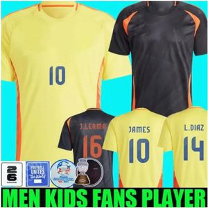 24/25 ColOMbiA JAMES Voetbalshirts Kit 2025 CoLUmBIa Nationaal Team Voetbalshirt Camisetas 2024 Copa America D.VALOYES ARANGO C. CHUCHO CUADRADO uniform
