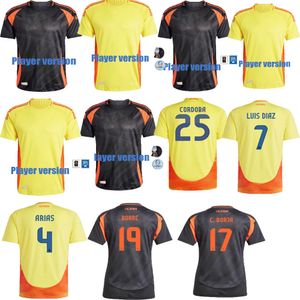 24/25 ColOMbiA JAMES Voetbalshirts man Kit spelerversie CoLUmBIa Nationaal Team Voetbalshirt Thuis Uit Set Camisetas Copa America D.VALOYES ARANGO C. CHUCHO