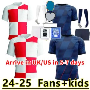24 25 Croacia Modric Soccer Jerseys National 2024 Euro Cup Football Shirt Rakitic Kramaric Men Uniforms