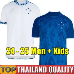 24 25 Cruzeiro ec voetbal jerseys thuis weg outubro rosa giovanni edu bruno Jose Adriano camiseta de raposas voetbal shirts 2024 2025 esporte clube heren vrouwen kids kit