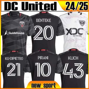 24 25 D.C. United Soccer Jerseys Kid Men Home Black The Cherry Blossom DC Pirani 2024 2025 Benteke Klich Stroud P. Santos Jeahze Fútbol Camisa