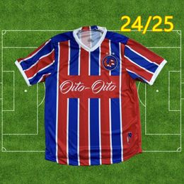 24 25 EC Bahia GILBERTO Hombres Soccer Jerseys Rossi Flavio Rodriguinho 2024 2025 Home Away Football Shirt Club à manches courtes Camisetas de Foolball Shirt