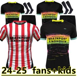 24 25 Eindhoven Jerseys de fútbol 2024 Peligro Fabio Sia Psvs Men It Football Shirts Kits Kits para adultos Lang 7 Dest 8 de Jong 9 Tillman 10 Bakayoko 11 Pepi 14 888888