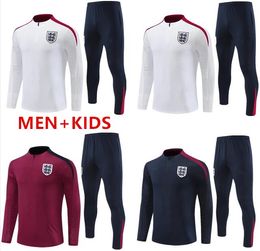 24 25 Inglaterra kits de fútbol kits de entrenamiento Kane Sterling Ziyech Mont Foden SA23/24 CF Inglaterra Kits de entrenamiento Menand Children 'Fútbol Nacional Set uniforme
