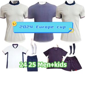 24 25 Inglaterra BELLINGHAM Jerseys de fútbol 150 años 2024 2025 Equipo nacional TOONE Camiseta de fútbol BLANCO BRILLANTE KANE STERLING RASHFORD SANCHO GREALISH Hombres Kit para niños