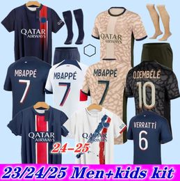 24 25 Eurocopa Casa francesa Jersey Mbappe Soccer Jerseys Dembele Coman Saliba Kante Maillot de Foot Equipe Maillots Griezmann Kit Kit Men Jugador Fútbol Camisa123