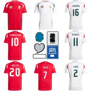 24 25 Eurocopa 7 NEGO Soccer Jersey Equipo nacional 15 Kleinheisler 17 Estilos 11 Kerkez 16 Gazdag 7 Dzsudzsak 15 Kata 14 Bolla 10 Szoboszlai Camisa de fútbol Kits Xiongyali