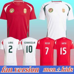 24 25 Euro Hongarije Euro Cup Voetbalshirt SZOBOSZLAI 2024 Hongaars Nationaal Team 2025 GAZDAG ROLAND Voetbalshirts Heren Voetbalshirt Kindertenue Set Uniform