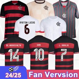 24 25 Flamengo Mens voetballen Jerseys Gabi Pedro Allan Gerson Home Away Limited Edition Training Wear Football Shirts korte mouw uniformen