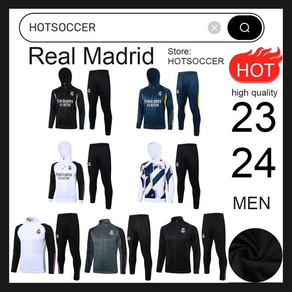 24 25 Survêtement de football Real Madrid SURVÊTEMENT train VINI JR BELLINGHAM CAMAVINGA hommes kit chandal survetement costumes d'entraînement vestes de football vêtements de sport