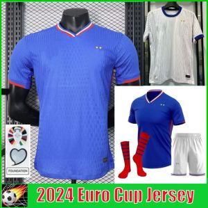 24 25 Français MBAPPE KANTE BENZEMA Soccer Jerseys 2024 Euro Cup Fans Player Version GRIEZMANN GIROUD Maillot de foot Hommes Chemise Enfants Kit Varane Dembélé Football Uniforme