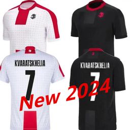 24 25 Georgia National Team Heren Soccer Jerseys 2024 2025 Kvaratskhelia Kashia Men Home Football Shirts Short Sleeve volwassen uniformen 999