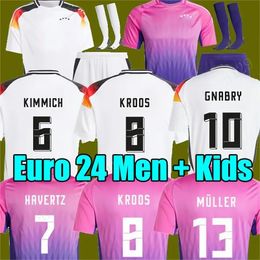 24 25 Jerseys de fútbol de la Copa de la Euro Alemania Hummels Gnabry 24 25 Kroos Werner Draxler Reus Muller Gotze Men Camisas de fútbol Kits Kits Versión de jugador Versión en casa en casa