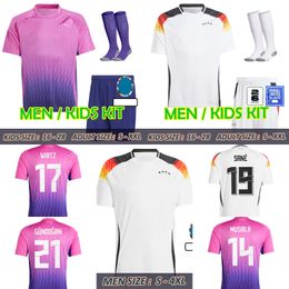 24 25 Alemagne Football Shirt Coupe d'Europe Home Away Kroos Wirtz Kimmich Fullkrug Muller Ganbry Havertz Musiala 2024 Soccer Jerseys Men Kids Shirt Fans Version