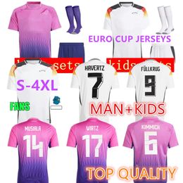 24 25 Duitsland Soccer Jerseys 2024 2025 Hummels Kroos Gnabry Werner Draxler Reus Muller Gotze Men and Kids Kit -fans Versie Voetbalkshirt Uniform