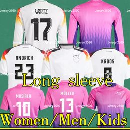 24 25 Germanyss Hummels Gnabry Soccer Jerseys Kit Kroos Werner Draxler Reus Muller Gotze Football Shirts Kits Kit Versión en casa Deutschland