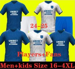 24 25 Glasgow Rangers Jerseys de fútbol 2024 2025 Azul de Sakala Kent Tavernier Morelos Morelos Cola de fútbol Camisa de fútbol para hombres Kit de niños Versión de jugador Camiseta de